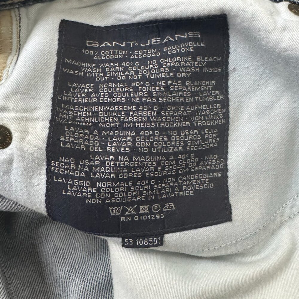 Mens Gant 100% Cotton Jeans - Picture 3 of 5